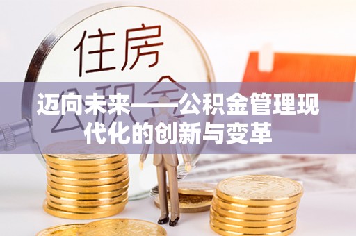 洪湖迈向未来——公积金管理现代化的创新与变革