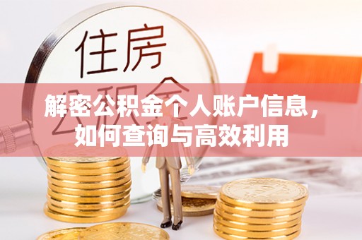 洪湖解密公积金个人账户信息，如何查询与高效利用