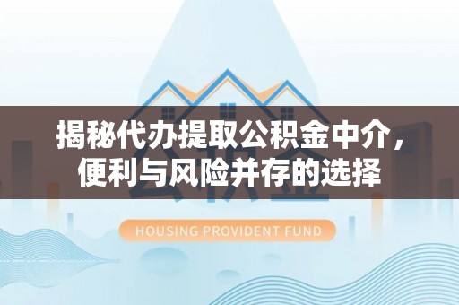 洪湖揭秘代办提取公积金中介，便利与风险并存的选择