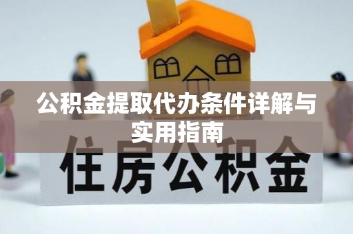 洪湖公积金提取代办条件详解与实用指南