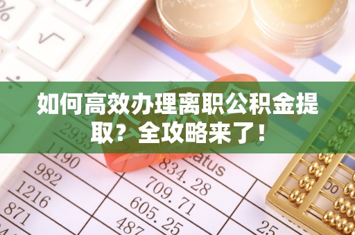 洪湖如何高效办理离职公积金提取？全攻略来了！