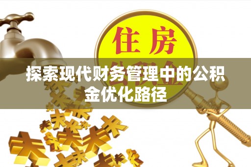 洪湖探索现代财务管理中的公积金优化路径