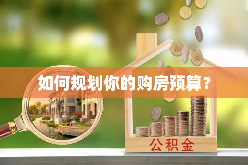 洪湖如何规划你的购房预算？