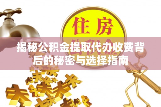 洪湖揭秘公积金提取代办收费背后的秘密与选择指南