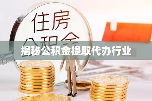 洪湖揭秘公积金提取代办行业