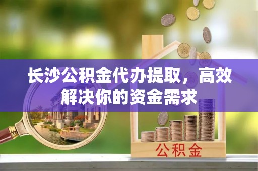 洪湖长沙公积金代办提取，高效解决你的资金需求