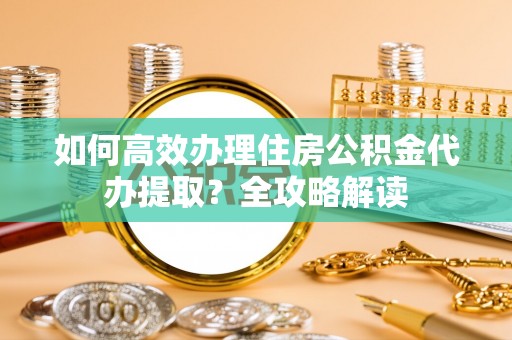 洪湖如何高效办理住房公积金代办提取？全攻略解读