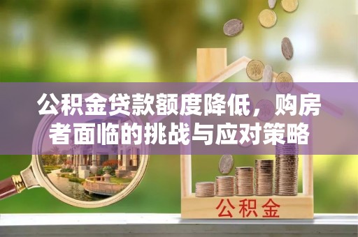 洪湖公积金贷款额度降低，购房者面临的挑战与应对策略
