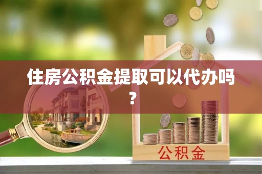 洪湖住房公积金提取可以代办吗？